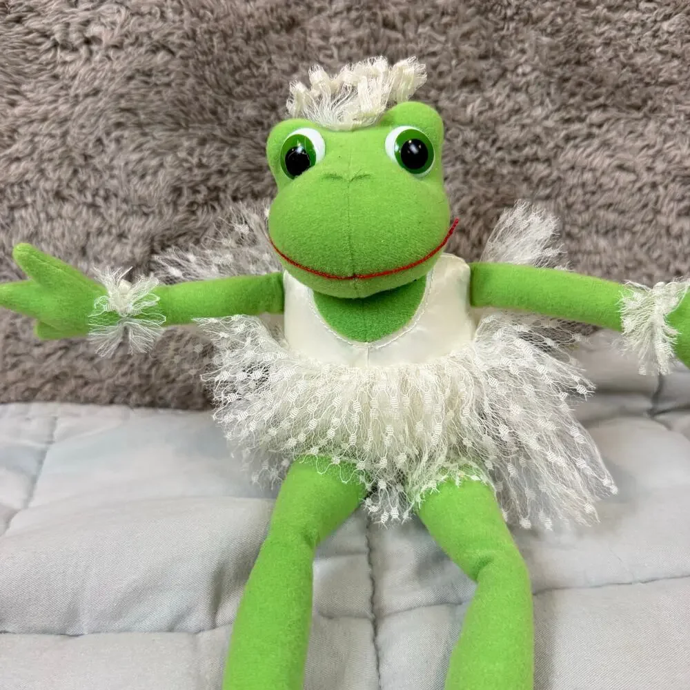 Russ Berrie Vintage Bettina Frog Ballerina Plush Toy Doll Stuffed Animal